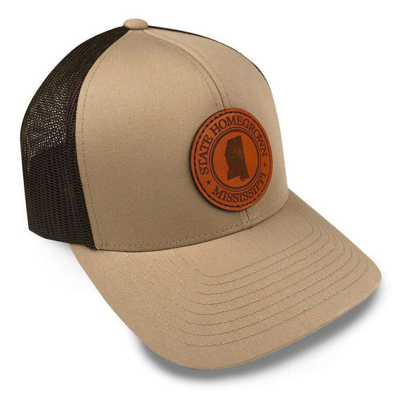 Mississippi Pride Leather Patch Trucker Hat