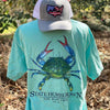 The Blue Crab Pocket Tee - Comfort Color