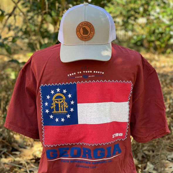 Stat of Georgia Flag, Georgia Flag Pocket Tee