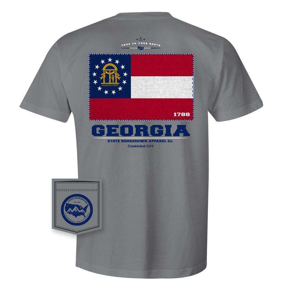 Stat of Georgia Flag, Georgia Flag Pocket Tee