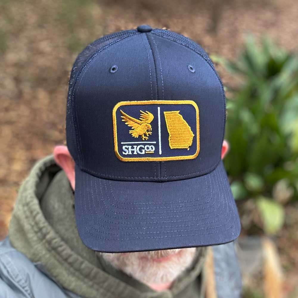 Georgia Southern Eagle Trucker Hat - Navy/Navy