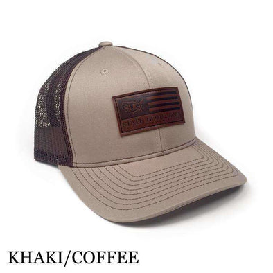 Leather Flag Patch Trucker Hat
