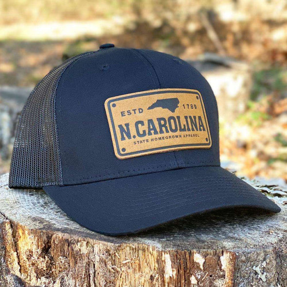 North Carolina Trucker hat, State of North Carolina Hats in Black