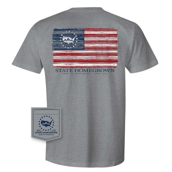 Rustic US Flag Pocket Tee, Betsy Ross Flag