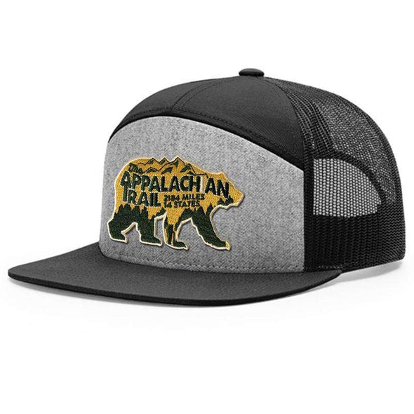 The Appalachian Trail, Bear, Trucker hat, Hike the AT, flat bill trucker hat