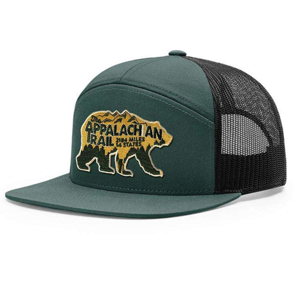 The Appalachian Trail, Bear, Trucker hat, Hike the AT, flat bill trucker hat