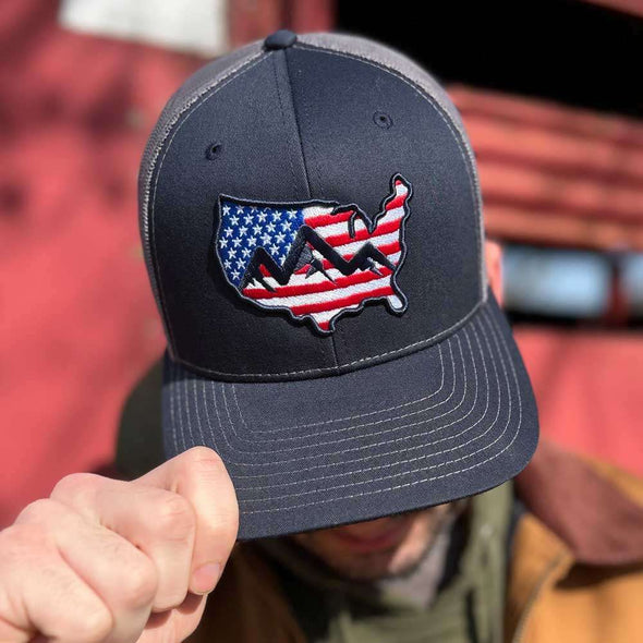 US Flag Logo Trucker Hat