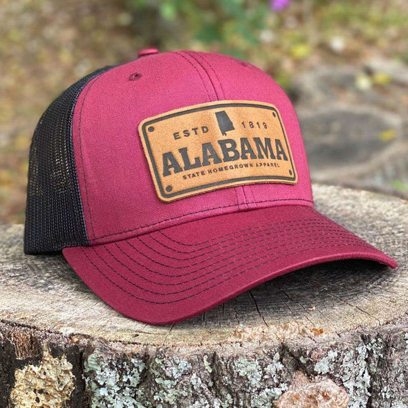 Alabama, Alabama trucker hat, Red Alabama trucker hat