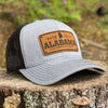 Alabama, Alabama trucker hat, Gray Alabama trucker hat