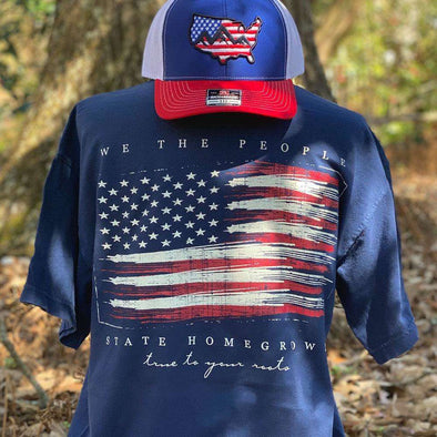 We The People Flag Pocket Tee - Comfort Color